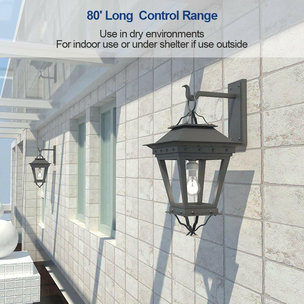 DEWENWILS Remote Control Light Lamp Socket Programmable, 4 Sockets 2 Remotes