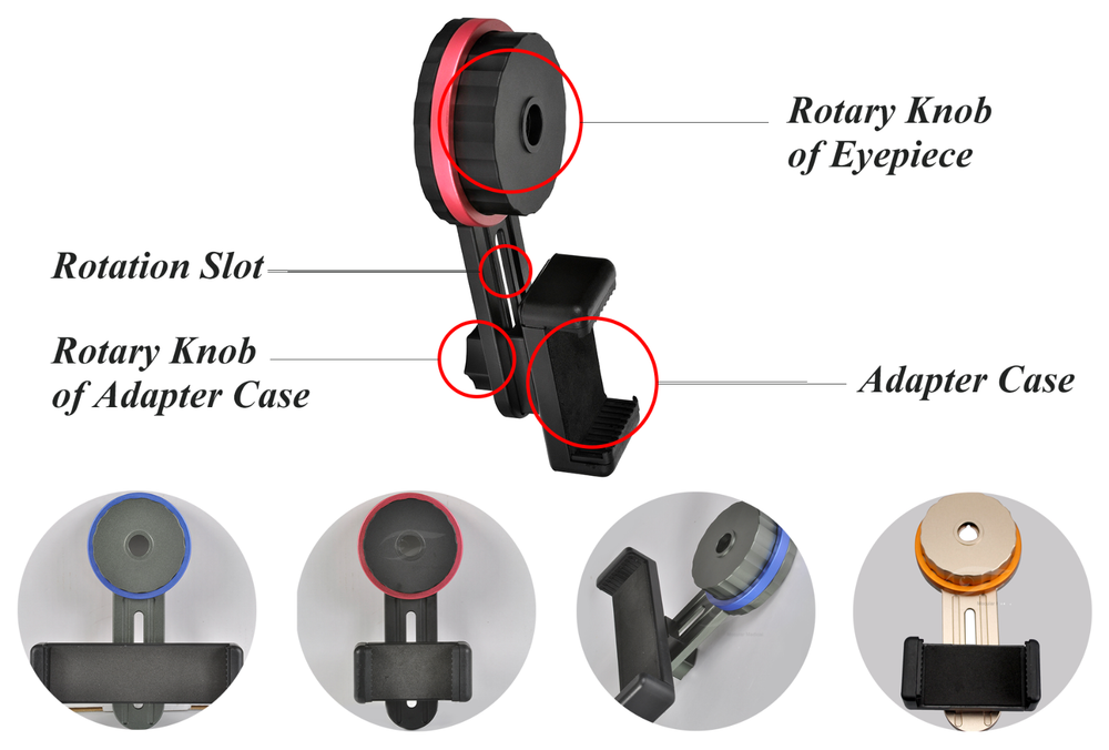Universal Slit Lamp Mobile Phone Microscope Eyepiece Adapter
