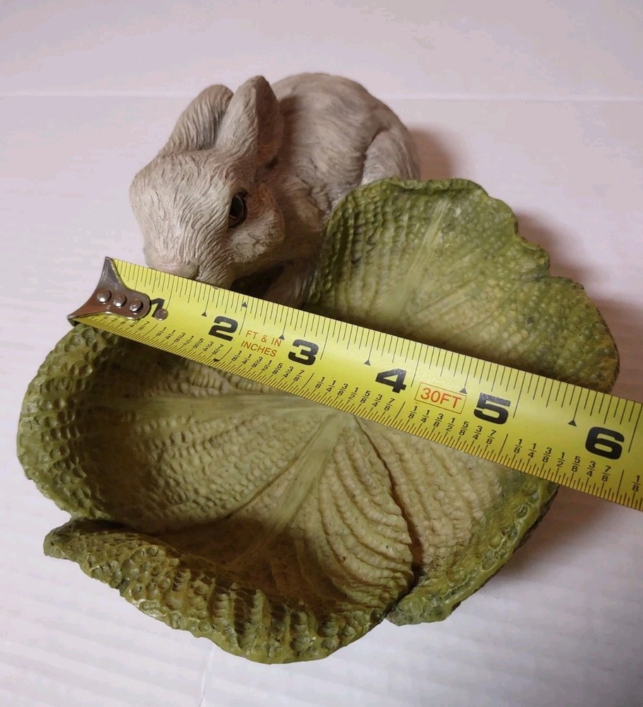 Chrisdon Rabbit with Cabbage Bowl Easter Decoration Spring Bunny