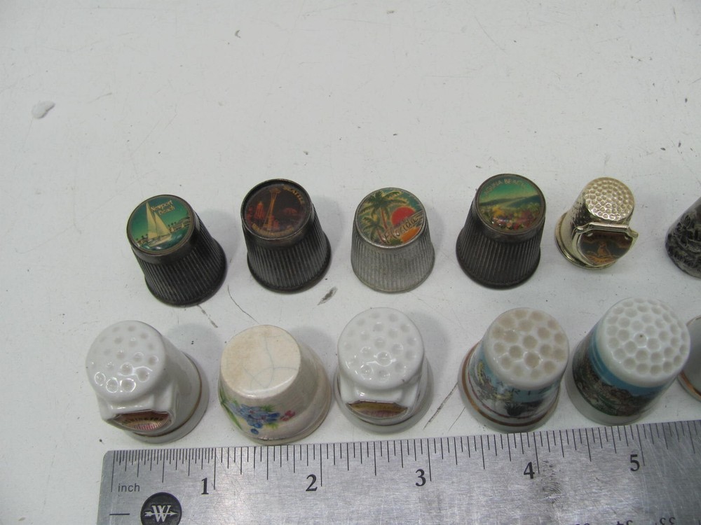 vintage thimble lot of 21