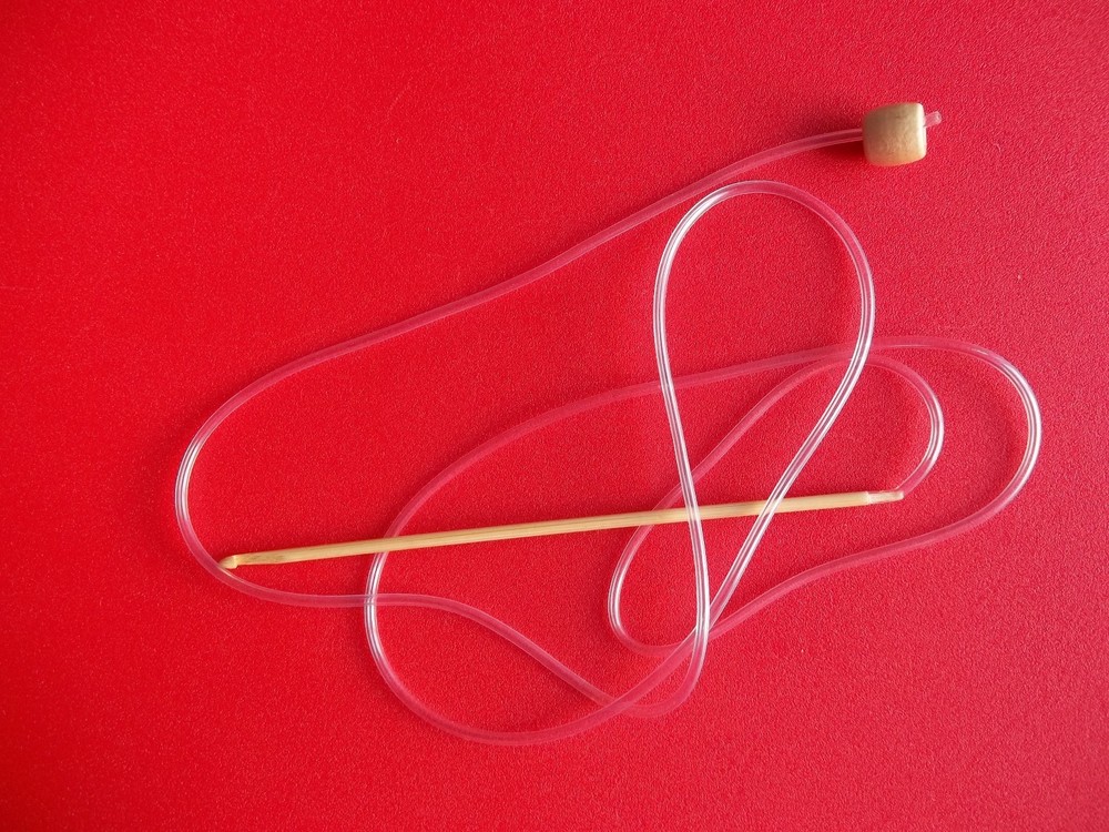 Afghan crochet hook/needle, bamboo, 41" long