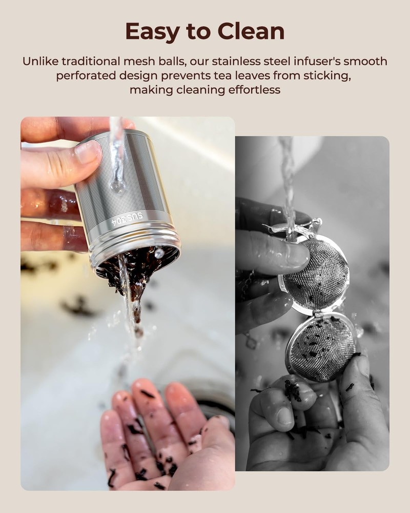 Tea Infuser 2 Pack Large for Loose Tea & Spice Infuser for Cooking