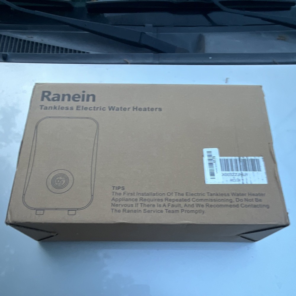 Ranein RE11K 11kW 240V 46A Electric Tankless Wall-Mount Water Heater Black