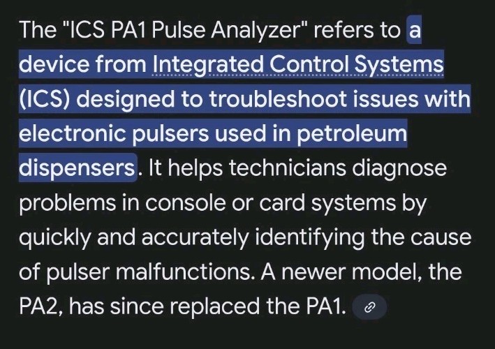 ICS • Integrated Control Systems • PA1 Pulse Analyzer • Excellent Condition!