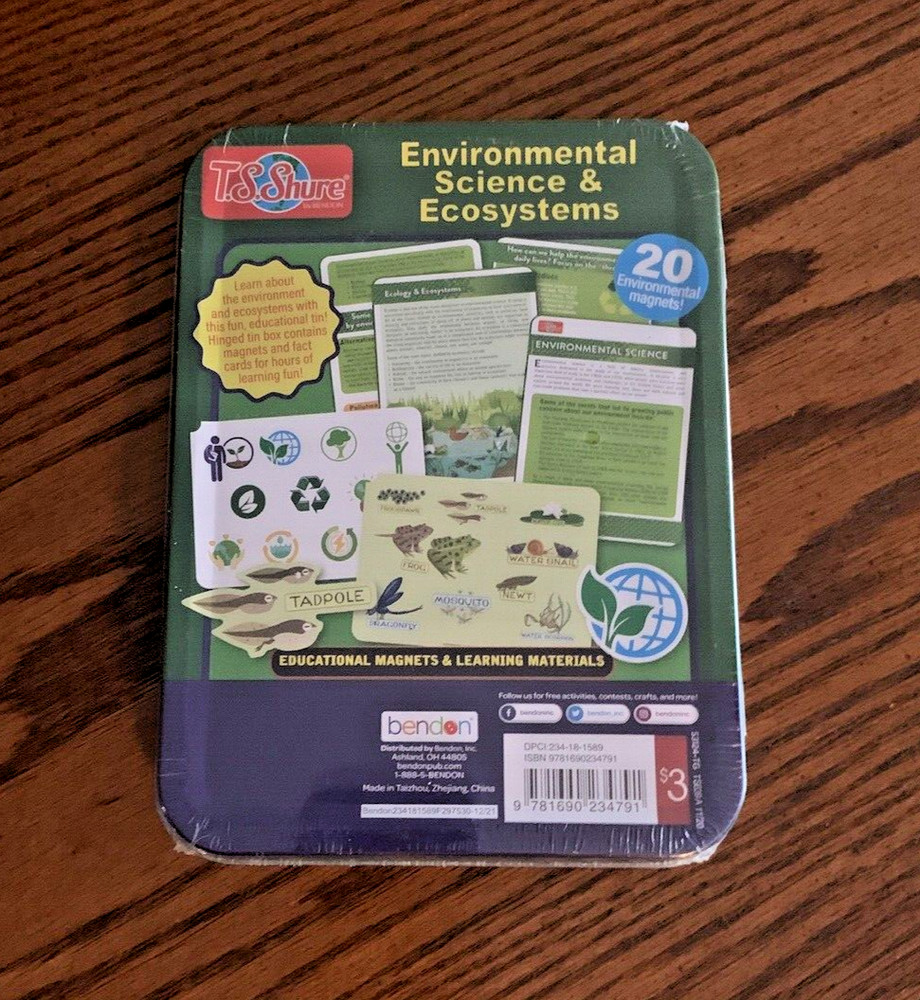 ENVIRONMENTAL SCIENCE & ECOSYSTEMS Learning Magnetic Tin **Sealed/Free Ship