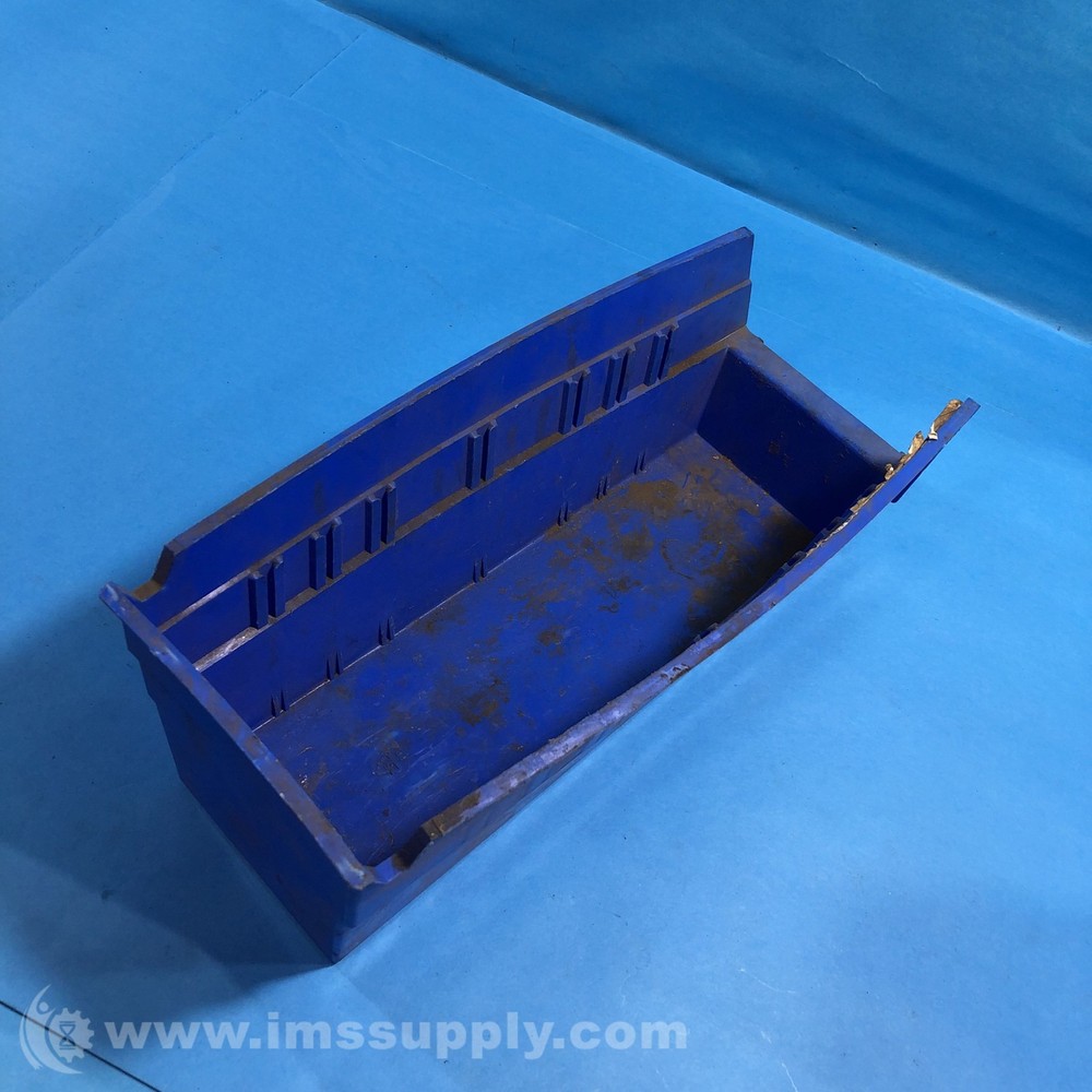 Color Blue Plastic Stacking Storage Bin, 12'' LG USIP