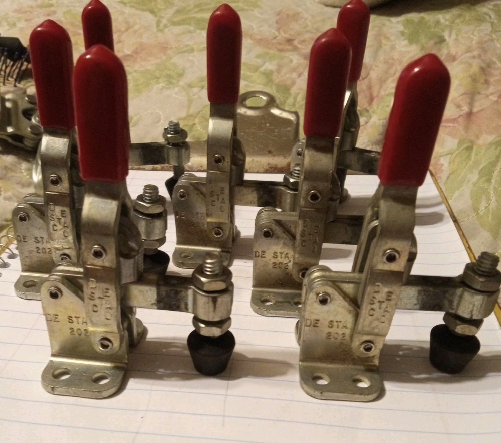 DE-STA-CO. No.202 VERTICAL HANDLE TOGGLE CLAMPS,exc. condition