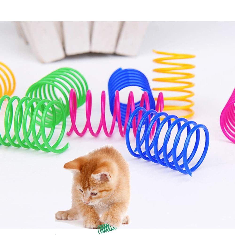ISMARTEN Cat Spring Toy (60 Pack), Kittens Toys Plastic Coil [MULTIPLE]