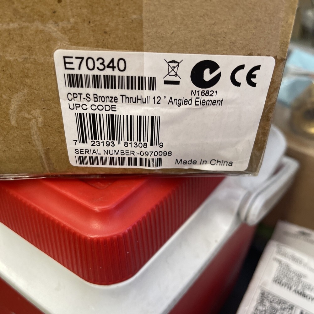 RAYMARINE E70340 RAY E70340 BRONZE TRANSDUCER THRU HULL