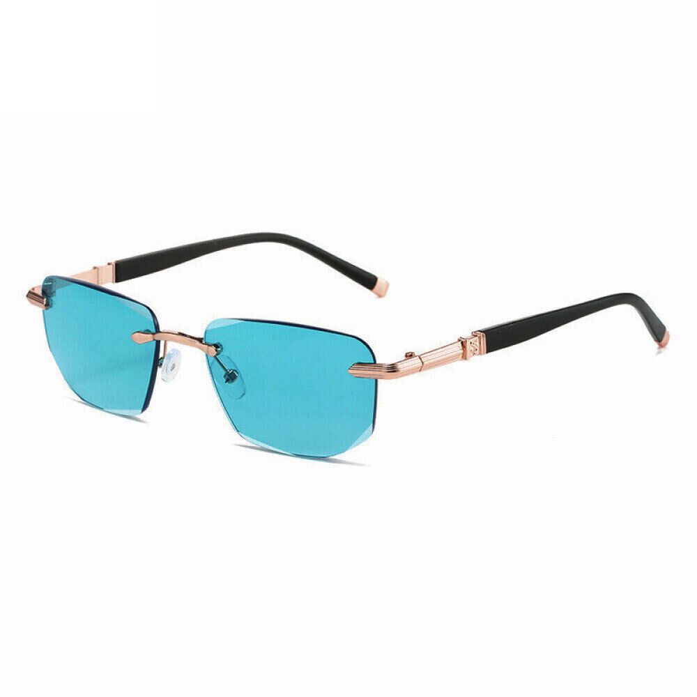 Tinted Rimless Blue Light Blocking Reading Glasses Frameless Sunglasses Readers