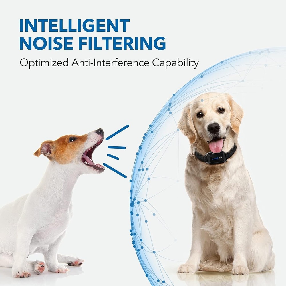 Intelligent Bark Control Collar - Vibration & Shock Modes, Waterproof Design