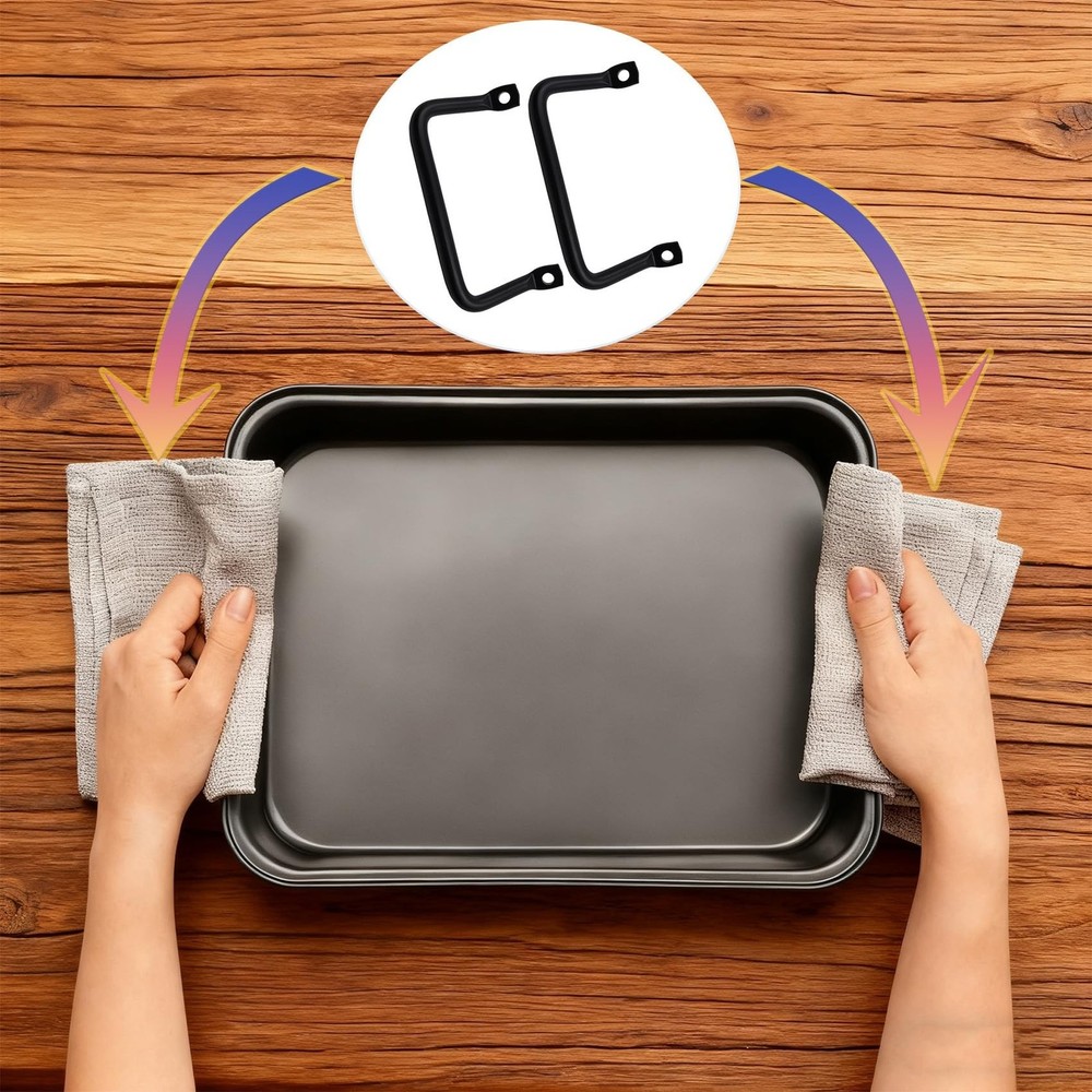 4 Pcs Tableware Tray Handles, Cutting Board Cabinet Hardware Pull for Trays, ...