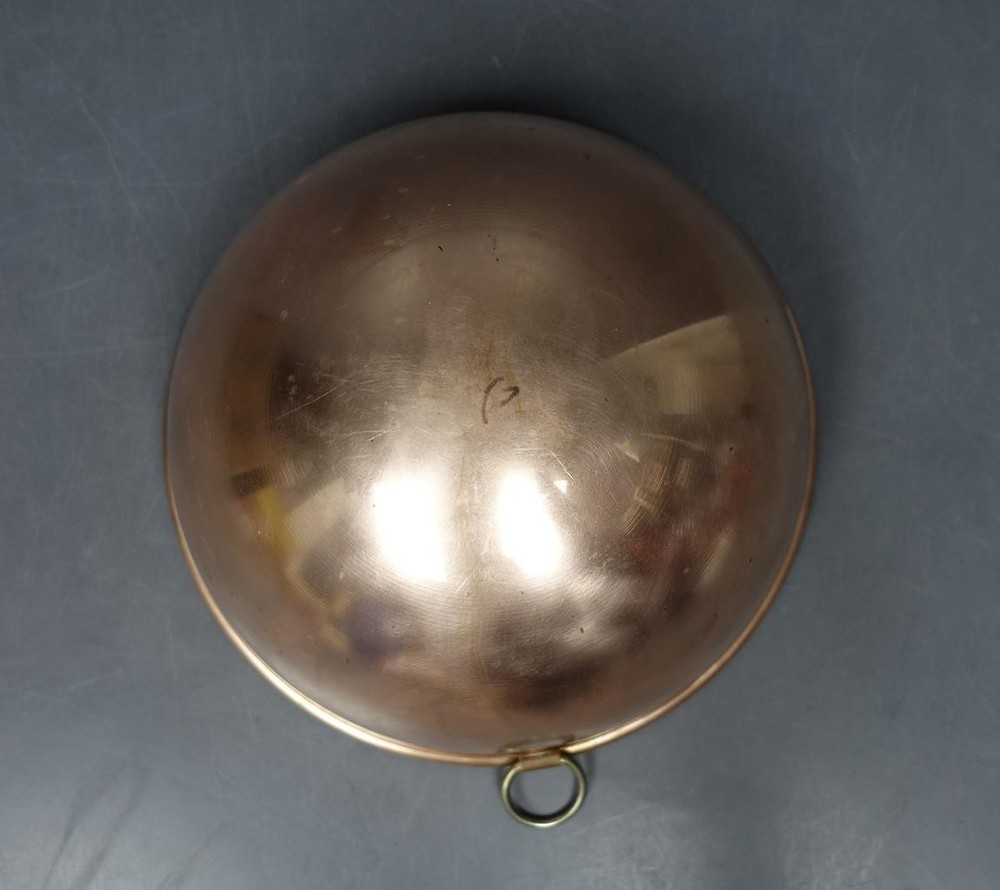 Vintage 12" Copper Mixing Bowl w/ Ring