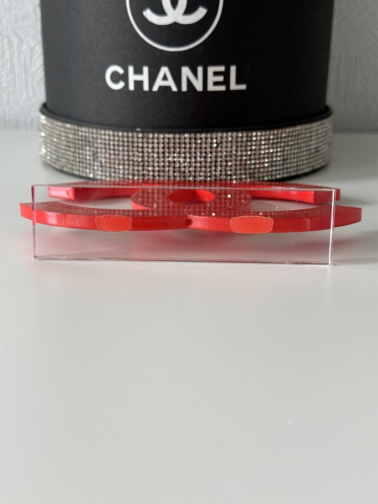 Chanel Logo Red Store Display CoCo Mark Logo Acrylic New