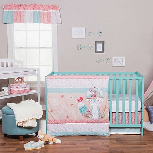 Trend Lab Wild Forever 4-Pc Crib Bedding Set Includes Mobile *New*