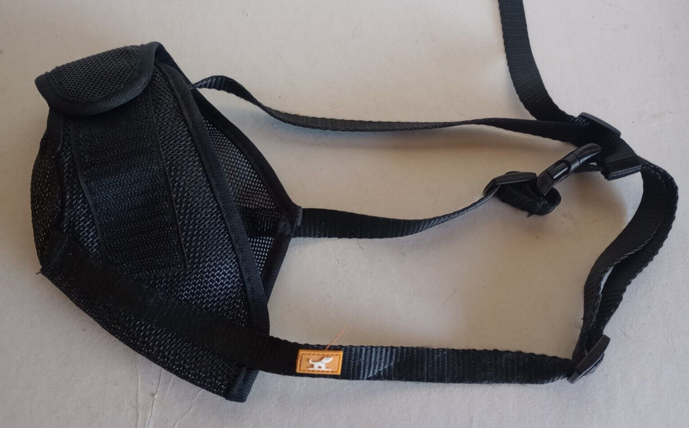 Mesh Dog Muzzle Large? Adjustable Black New - No Package