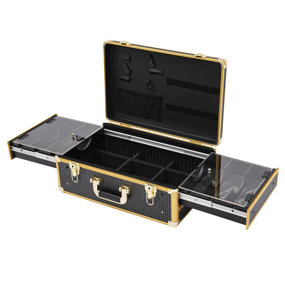 Barber Tool Box Case Organizer Storage Barber Carrying Case with Locks & Keys