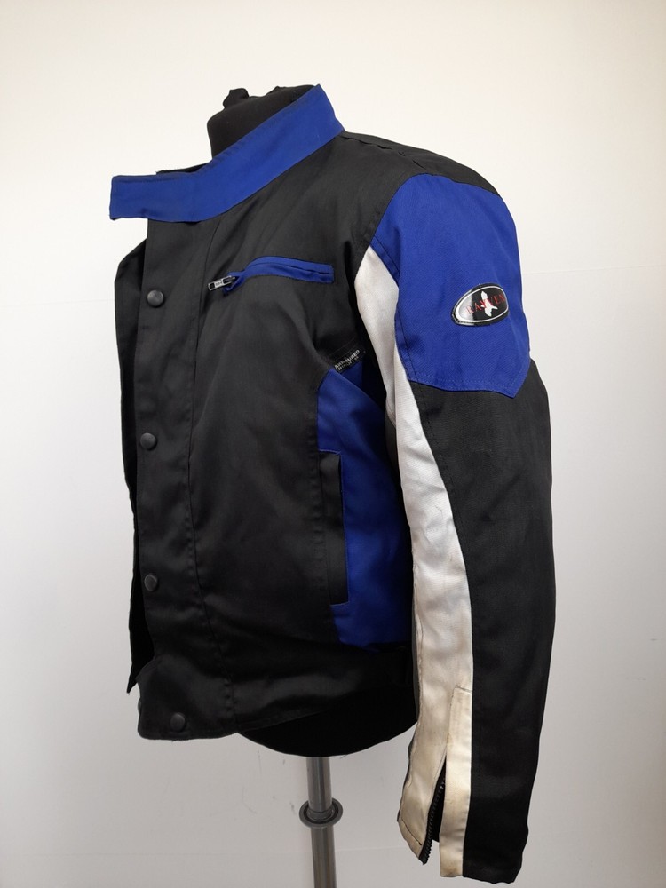 Rayven Armoured Textile Motorcycle Jacket Blue Black Size M