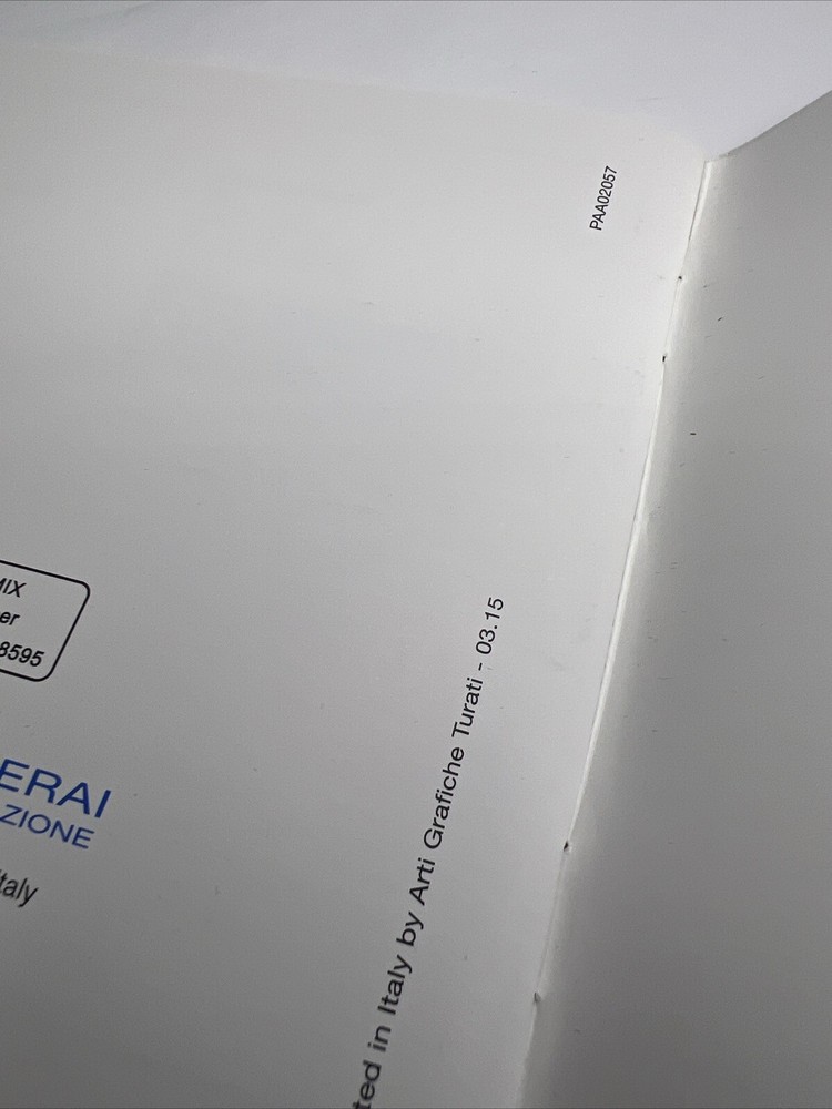 2015 Panerai Guarantee Booklet