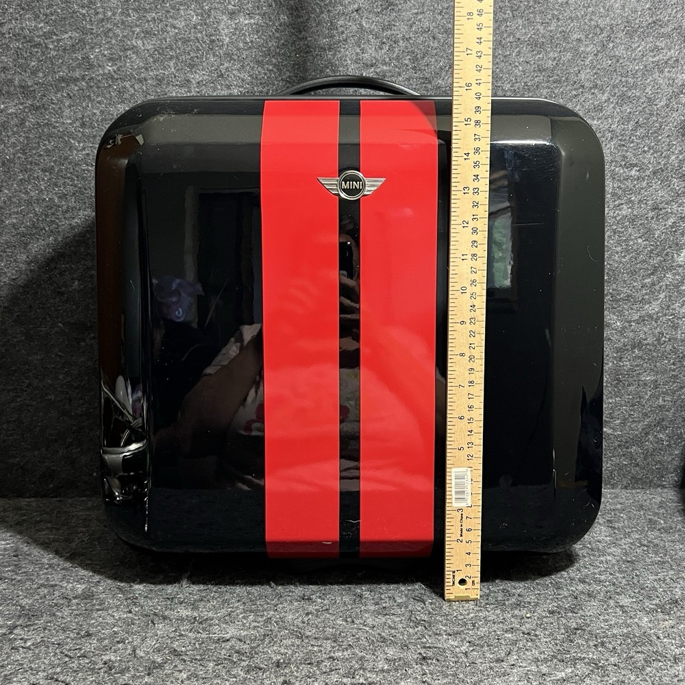 Authentic MINI Cooper Black/Red Rolling/Locking Cabin Trolley Suitcase
