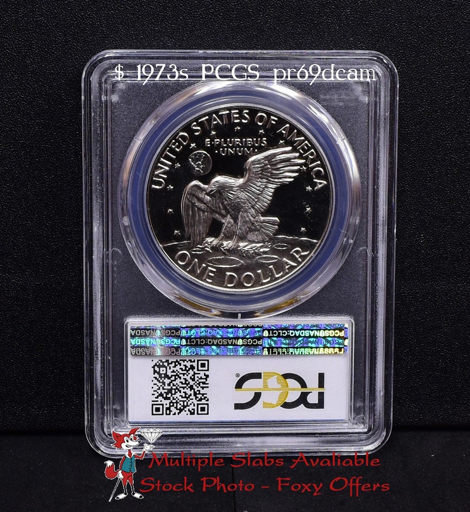 1973-S Eisenhower Dollar - PCGS Pr69DCam Blue (Bulk)