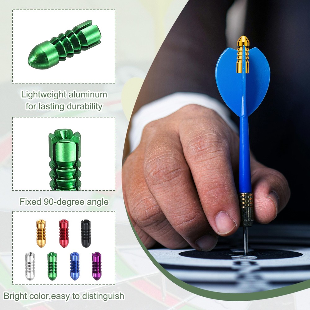5 Pcs Dart Flight Protectors Fixed 90 Degrees Wing Savers Protects, Green