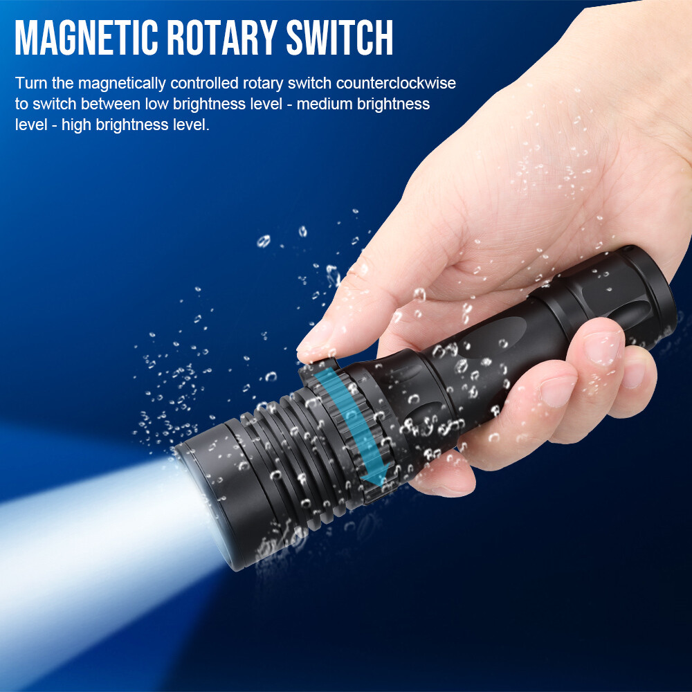 Trustfire DF007 Diving Flashlight 3350 Lumen 100Meter 3 Modes Scuba Dive Light