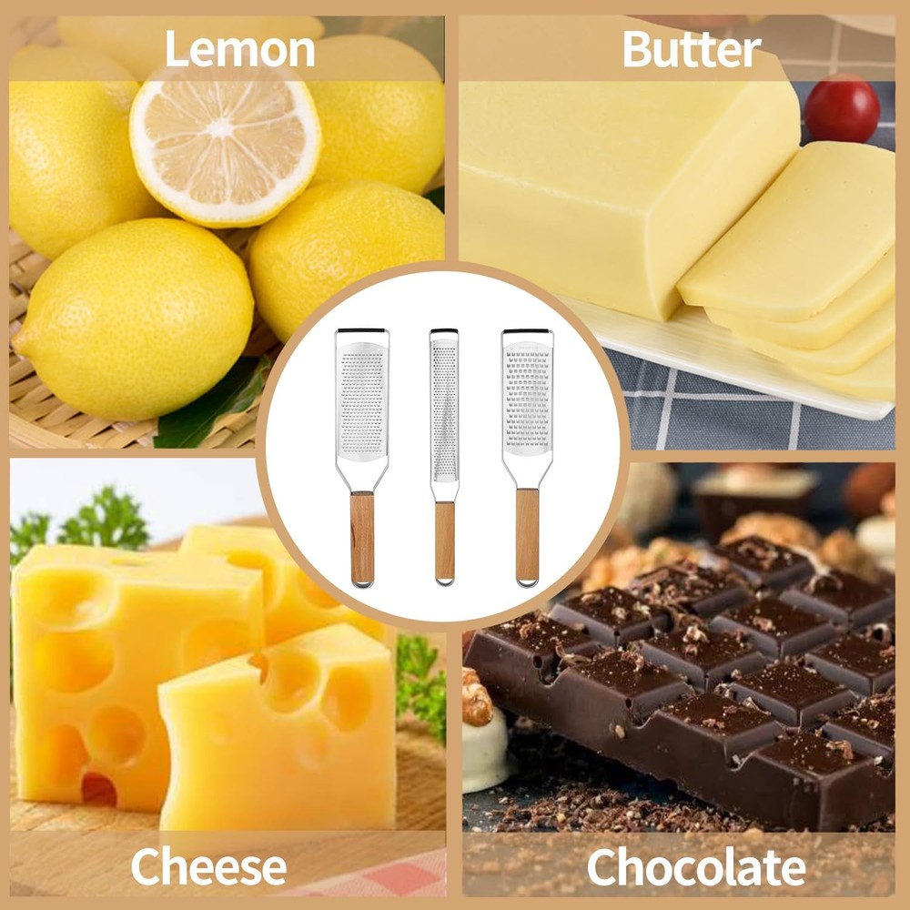 Professional Cheese Graters for Kitchen Stainless Steel Handheld,Durable Rust...
