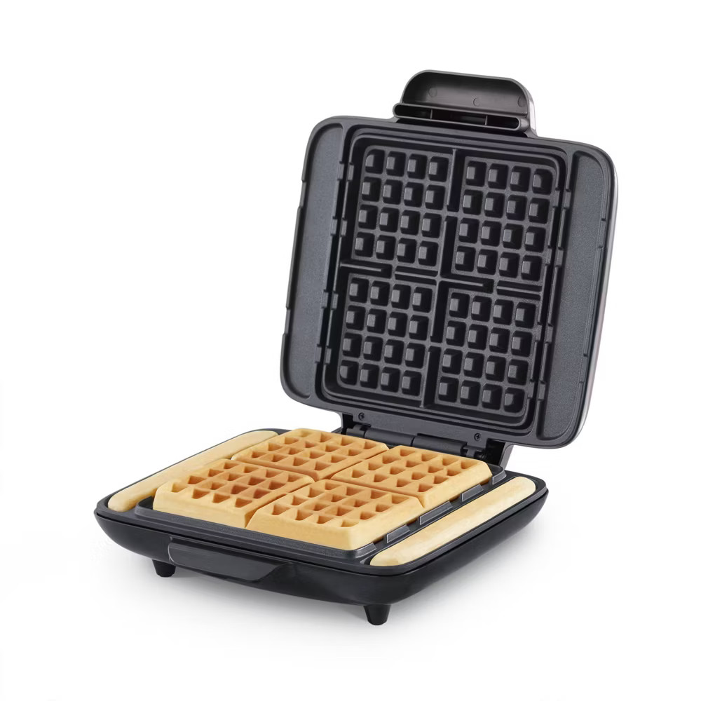 Dash No-Drip Waffle Maker Graphite Nonstick Belgian 1200W Surface 99 sq in