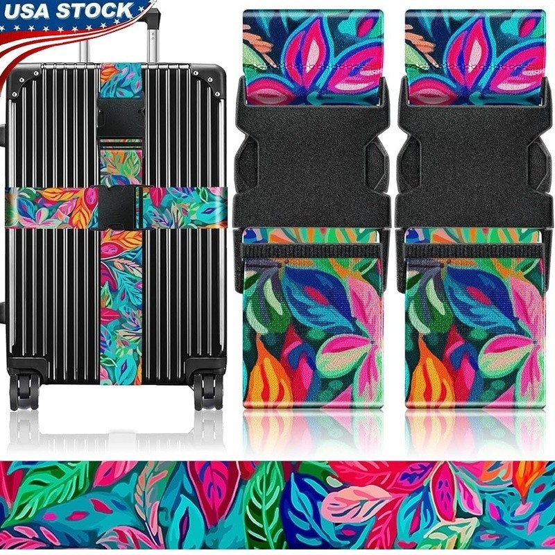 Durable Adjustable Luggage Straps Unique Baggage Identifier Travel Accessory New