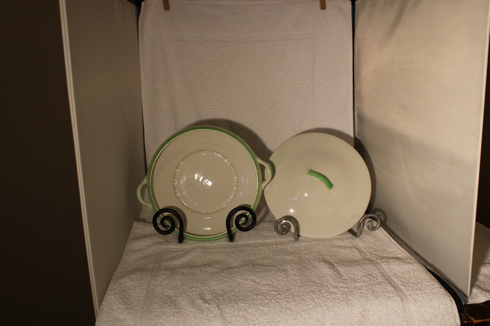 McNichol Martin Unmarked Green Trim 1 Quart Covered Casserole