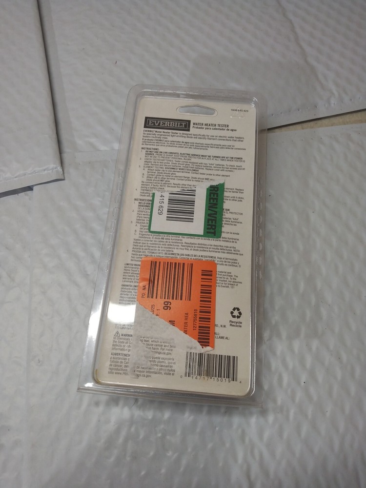 Everbilt Water Heater Continuity Tester Tool