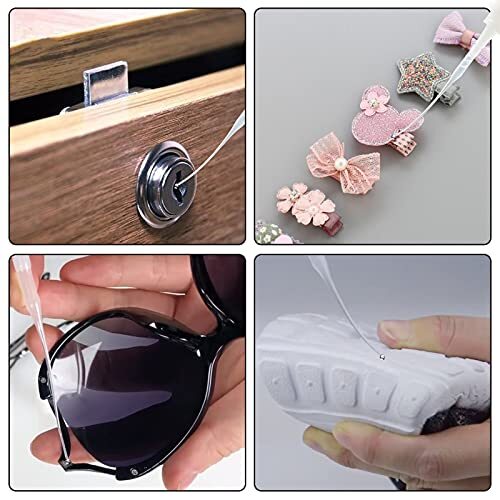 Bonsicoky 200Pcs Micro CA Glue Tips, Precision CA Applicator Tips Glue Tip Exten