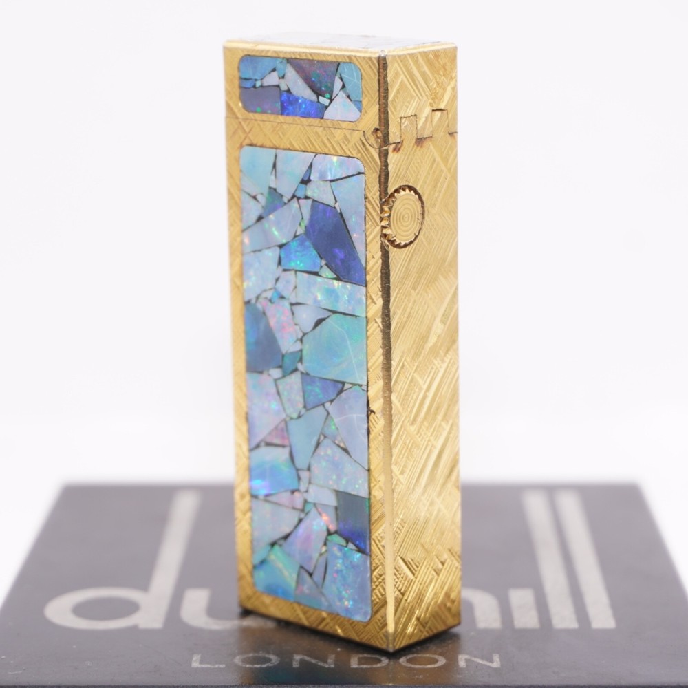 Dunhill Lighter Gold Florentine Opal Pattern_Ultrasonically cleaned_Working