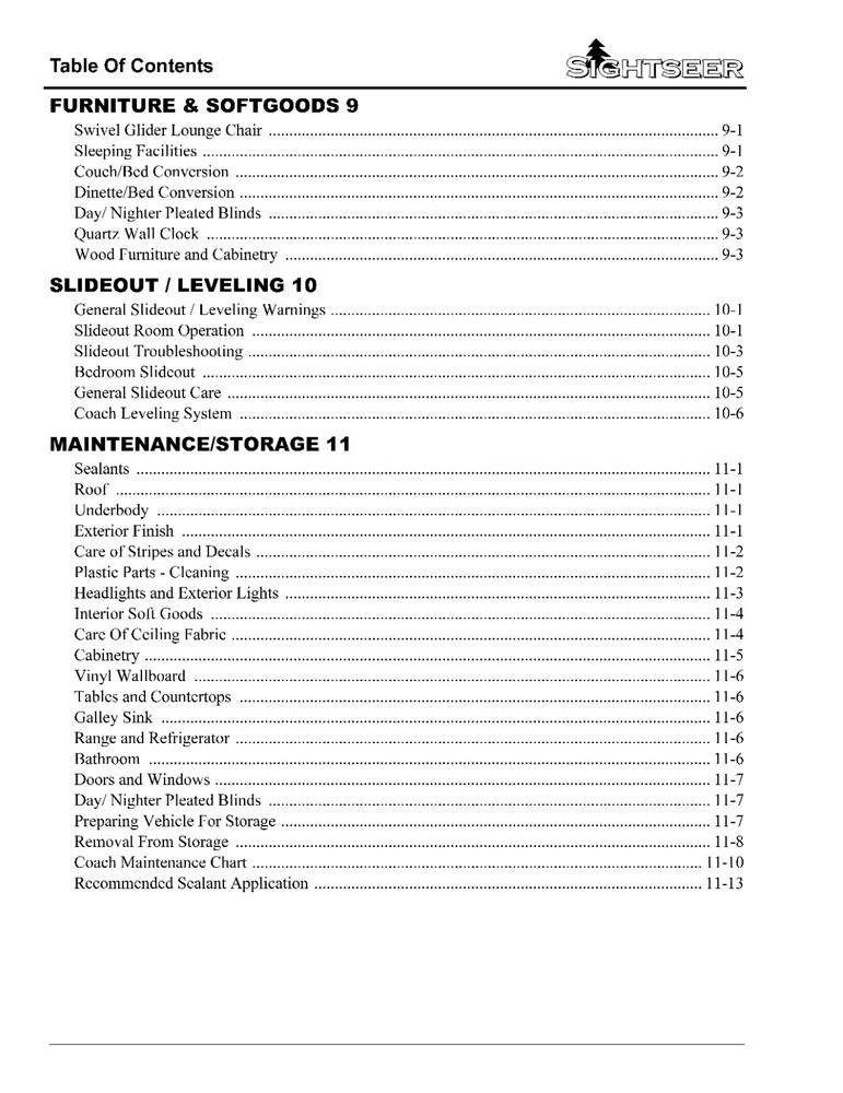 2006 Winnebago Sightseer Home Owners Operation Manual User Guide Coil Bound