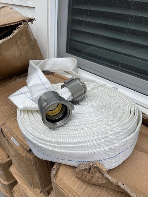 2" fire hose x 100' NPT thread couplings