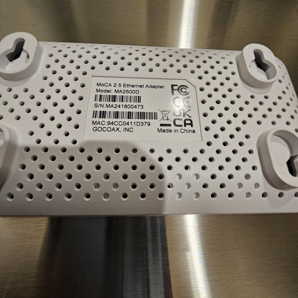 goCoax MA2500D 2.5Gbps MoCA Ethernet Adapter