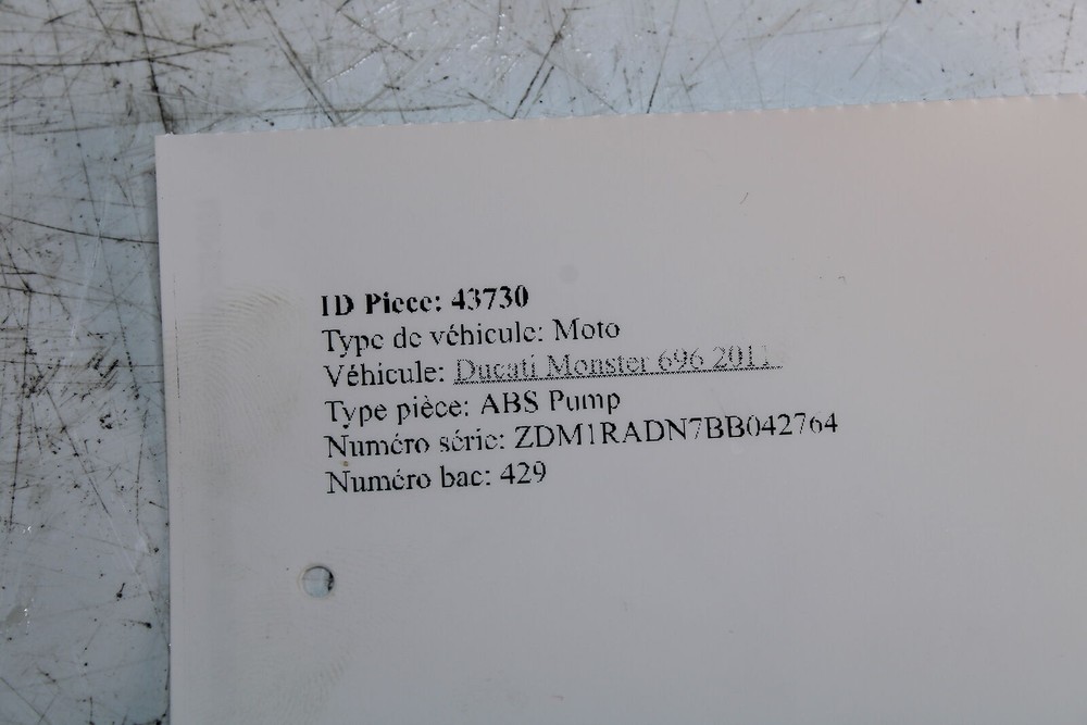 11-14 DUCATI MONSTER 696 ABS PUMP UNIT MODULE 54240221A