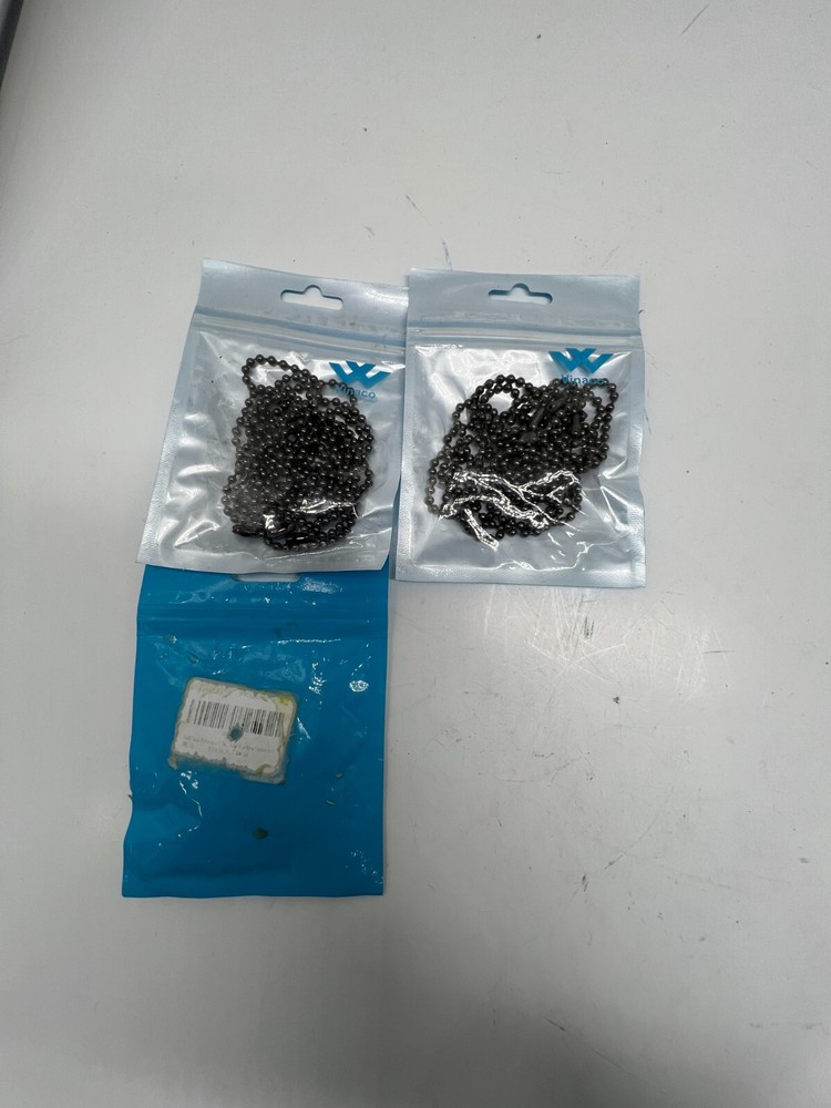 QTY 6 Vinaco Pull Chain Extension with Solid Matching Connector 36in Black