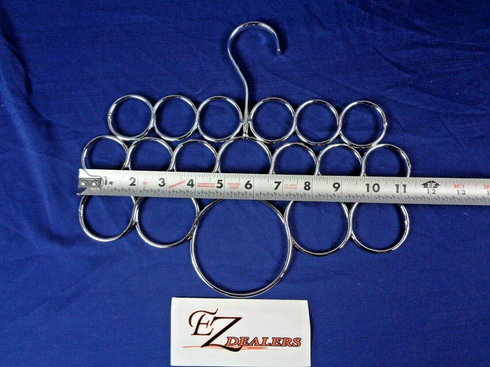 Silver Metal 18 Hole Closet Organizer Hanger