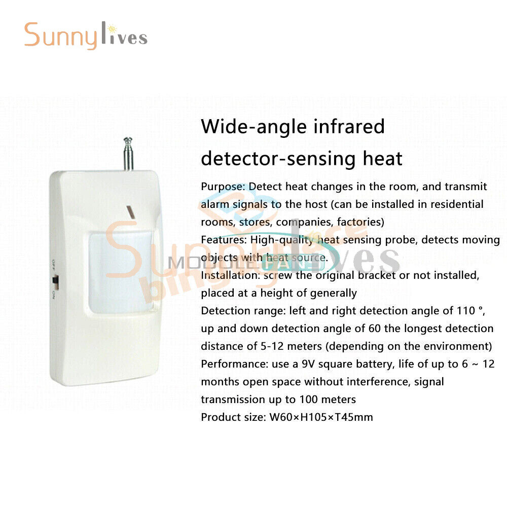 Infrared Human Motion Detection Sensor Wide Angle For Home Security Alarm System