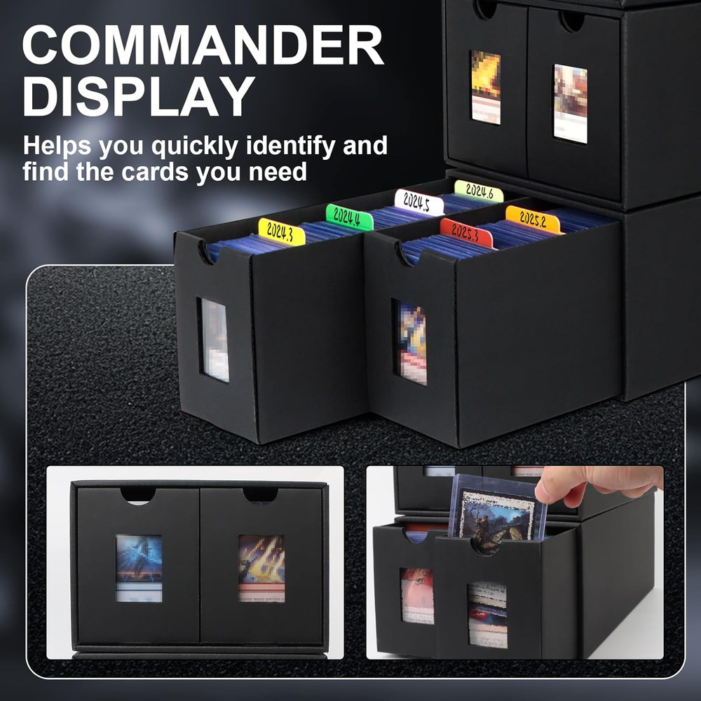 11000+ Card Storage Box, 2000+ Toploader Card Storage Box for Commander Display,