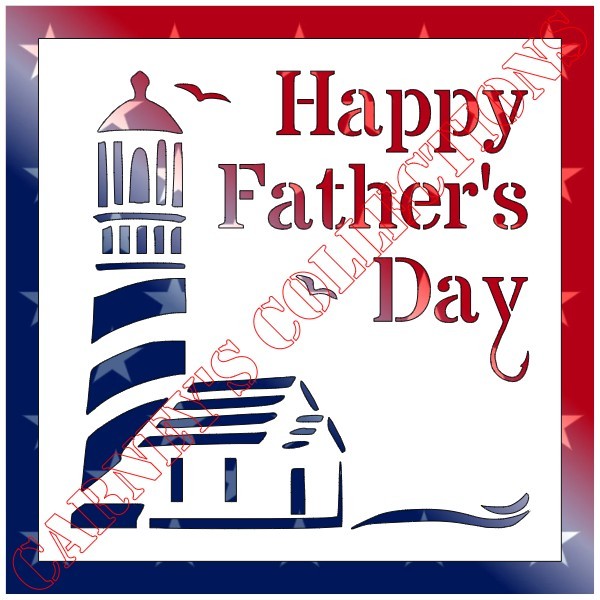 12"x12" Clear Plastic Stencil - Father's Day (MCA191)