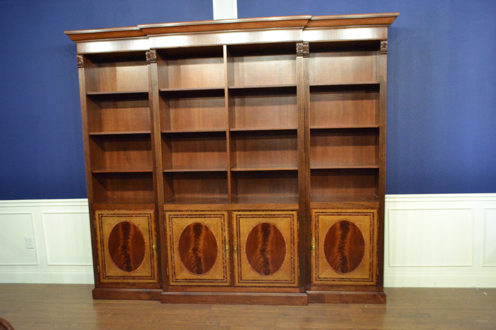 Leighton Hall Large Traditional Mahogany Bookcase