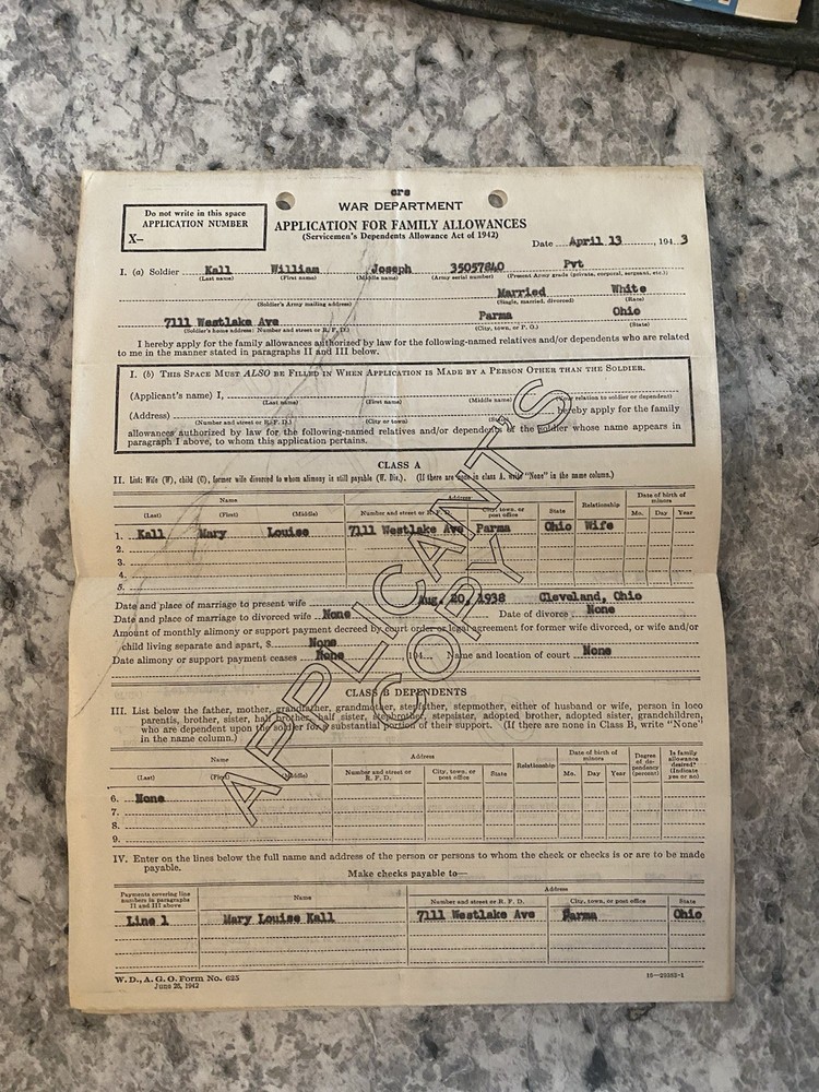 World War 2 Documents Enlistment, Physical Examination And Comic Page Service
