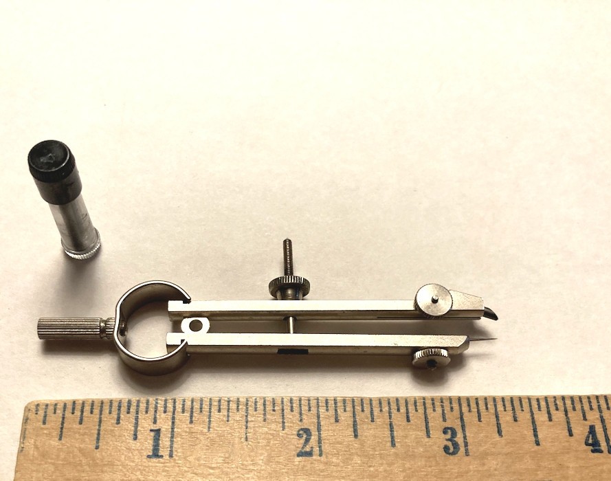 Vintage Alvin Drafting Compass Metal Tool Draw Circle Engineering Ink Well Store