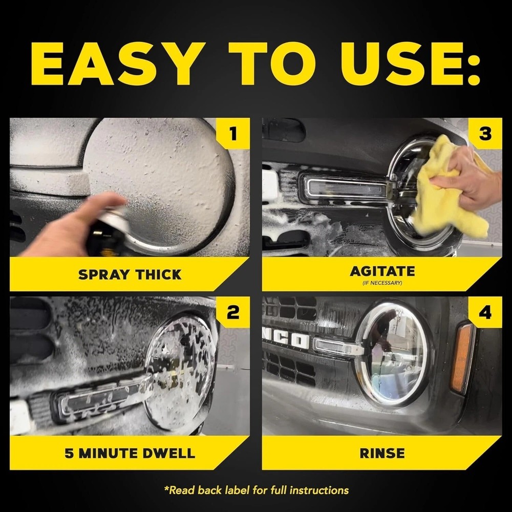 Heavy Duty Bug & Tar Remover - Quick Bug Remover and Tar Spray - 15 Oz Pack