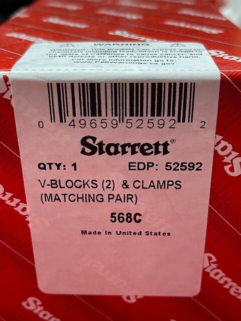 Starrett 568C V-Blocks & Clamps