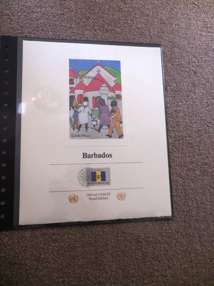 Barbados Official UNICEF Proof Edition 20 cent Stamp