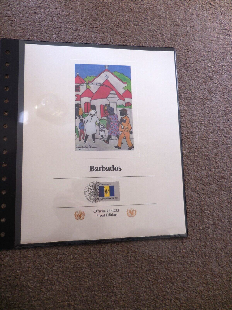 Barbados Official UNICEF Proof Edition 20 cent Stamp